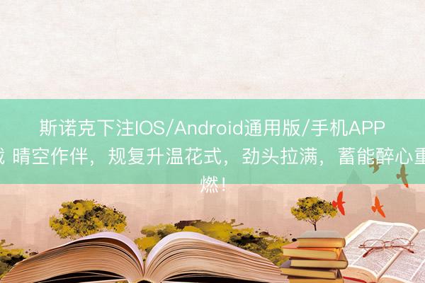 斯诺克下注IOS/Android通用版/手机APP下载 晴空作伴，规复升温花式，劲头拉满，蓄能醉心重燃！