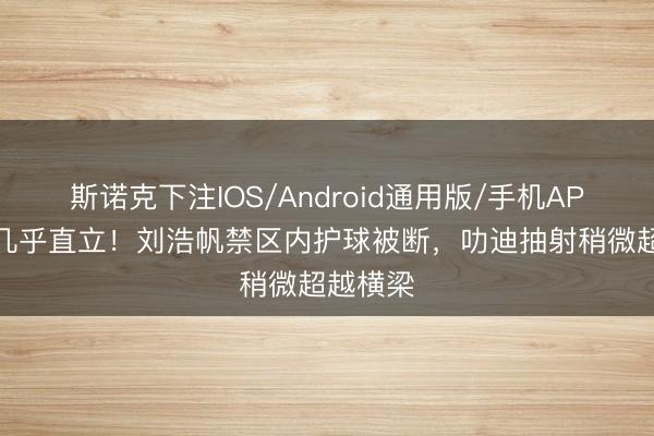 斯诺克下注IOS/Android通用版/手机APP下载 几乎直立！刘浩帆禁区内护球被断，叻迪抽射稍微超越横梁