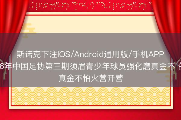 斯诺克下注IOS/Android通用版/手机APP下载 2026年中国足协第三期须眉青少年球员强化磨真金不怕火营开营