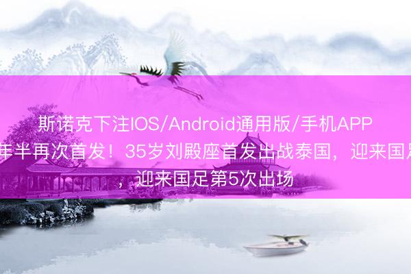 斯诺克下注IOS/Android通用版/手机APP下载 时隔2年半再次首发！35岁刘殿座首发出战泰国，迎来国足第5次出场