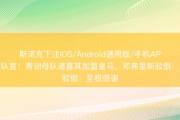 斯诺克下注IOS/Android通用版/手机APP下载 母队宣！青训母队道喜其加盟皇马，邓弗里斯驳倒：至极感谢