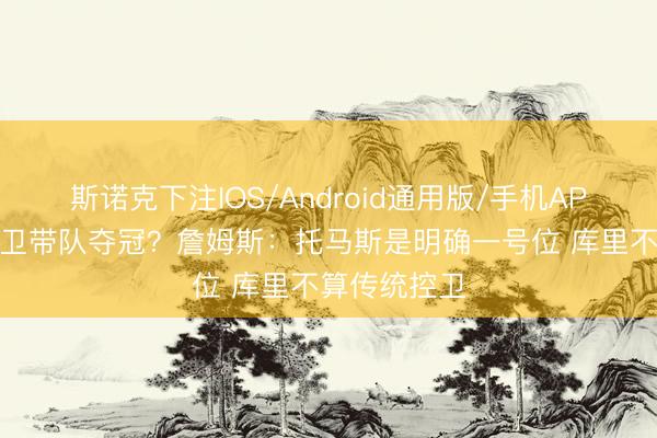 斯诺克下注IOS/Android通用版/手机APP下载 小后卫带队夺冠？詹姆斯：托马斯是明确一号位 库里不算传统控卫
