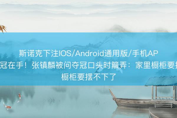 斯诺克下注IOS/Android通用版/手机APP下载 4冠在手！张镇麟被问夺冠口头时簸弄：家里橱柜要摆不下了