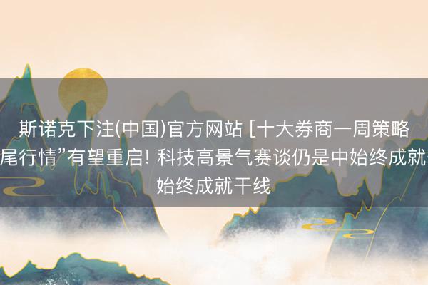 斯诺克下注(中国)官方网站 [十大券商一周策略]“鱼尾行情”有望重启! 科技高景气赛谈仍是中始终成就干线