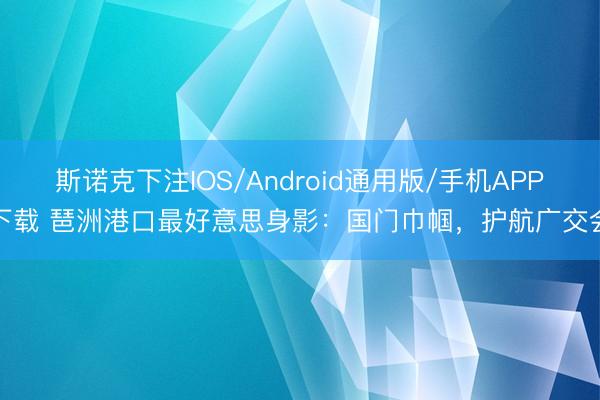 斯诺克下注IOS/Android通用版/手机APP下载 琶洲港口最好意思身影：国门巾帼，护航广交会