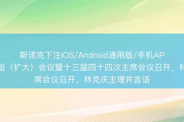 斯诺克下注IOS/Android通用版/手机APP下载 省政协党组(扩大)会议暨十三届四十四次主席会议召开,林克庆主理并言语